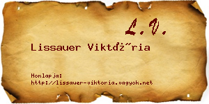 Lissauer Viktória névjegykártya